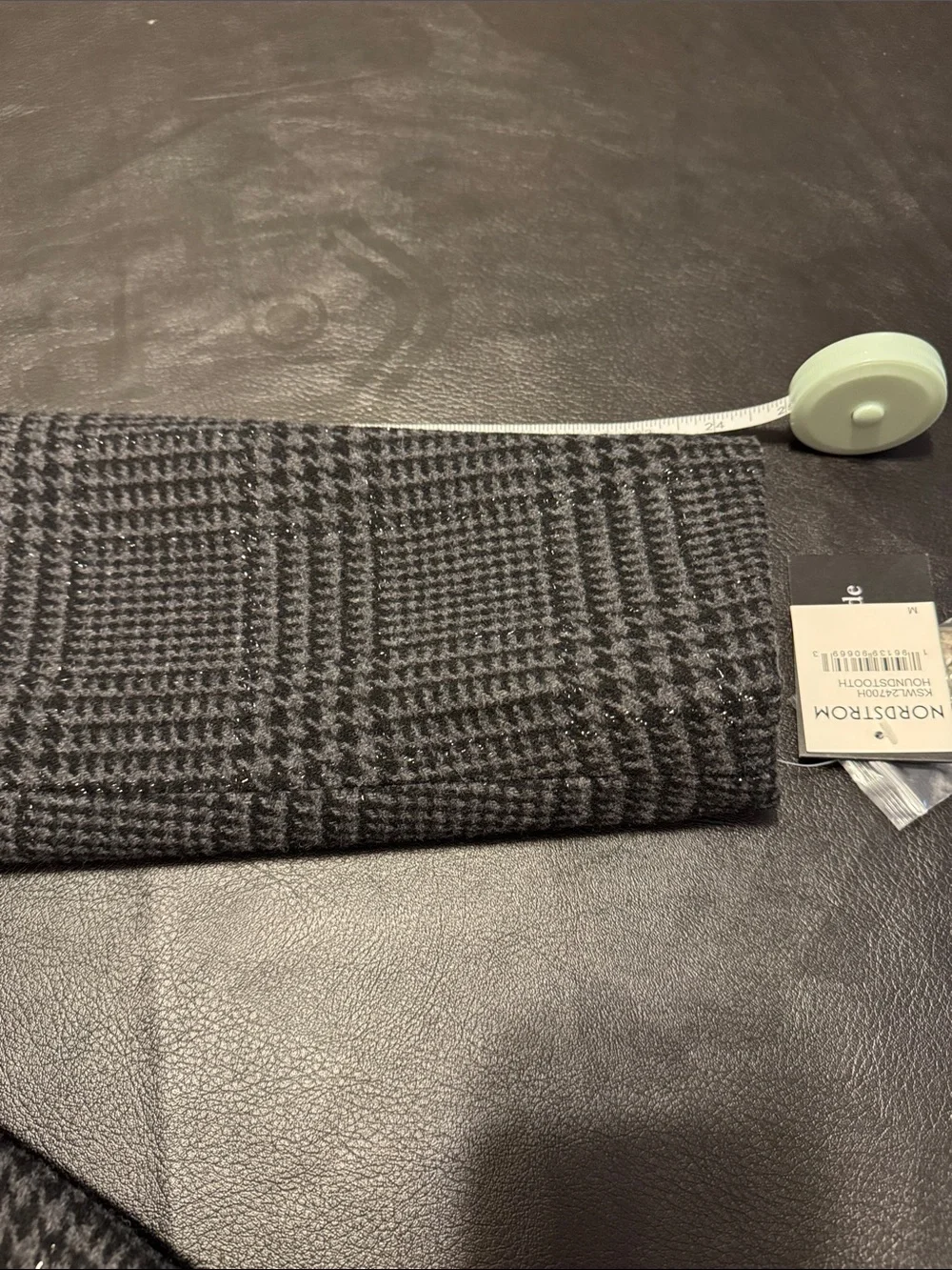 kate spade Gray & Black Plaid Double-Breasted Peacoat